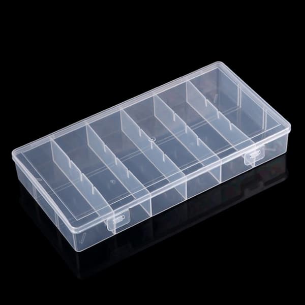 Transparent fruktgaffel förvaringslåda Plast case Adjusta
