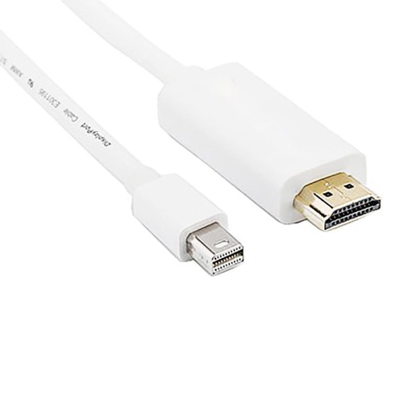 Mini Display Port till HDMI TV AV HDTV Adapter Digital Kabel för White
