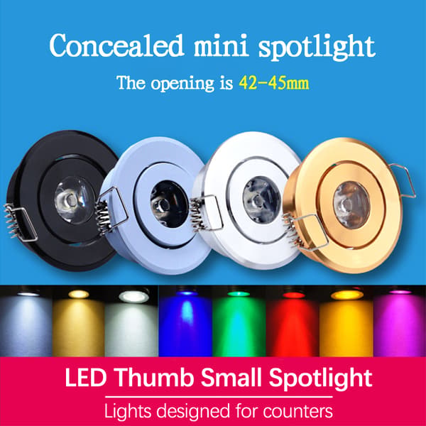 Mini Led Down Light 3W 1W Dimbar Spot Light Infälld Light C 21(gold 3W light 3)