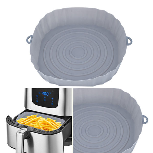 18cm Air Fryer Silikon Pot Air Fryer Korg Liner Non-Stick Ov Brown