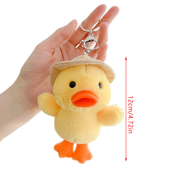 Duck Chicken Kawaii Plushie Nyckelring Berlocker för ryggsäckar Mjuk A1