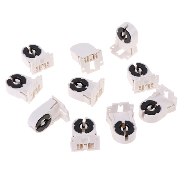 T8/G13 Lysrörshållare Värmebeständig lamphållare Light 10PCS