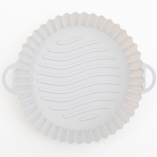 Silikon Air Fryer Pot Basket Liners Non-Stick Säker Ugnsbakning Gray