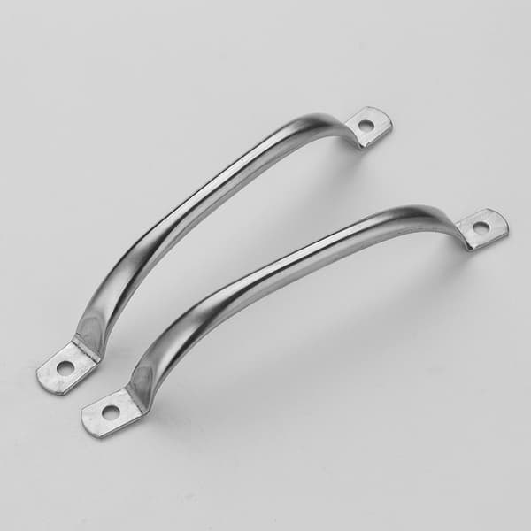 2-pack dörrknoppar i rostfritt stål Skåpsknoppar Silver Låda P 4inch
