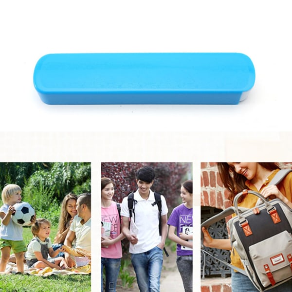 Portable Outdoor Travel Lery Case Box Bordsstickor Spoon St Light blue