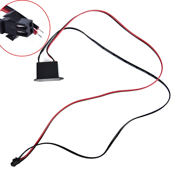 12V Neon EL Wire Power Driver Controller Glödkabel Strip Light