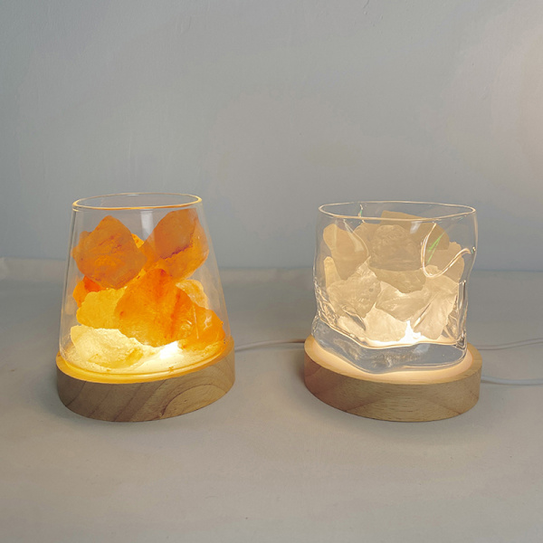 Nattljushållare Belysning Wood Led Light Base Massivträ LED 3 Color Light