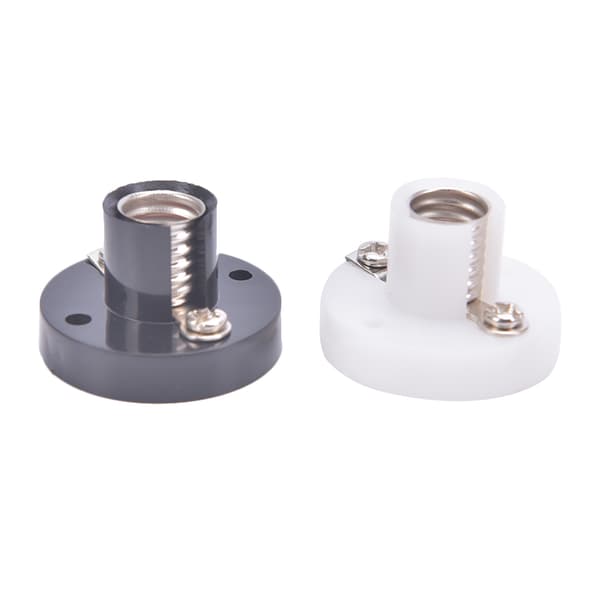 E10 Skruvhållare DIY Flat Lamp Bases Physics Electric Beads Tes Black
