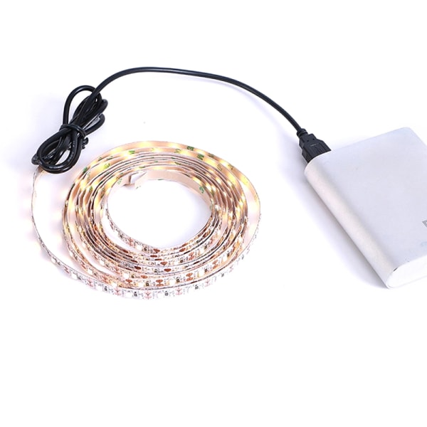 5V TV LED Bakgrundsbelysning USB LED Strip Light Dekor Lampa Tejp TV Baksida Warm white-5M