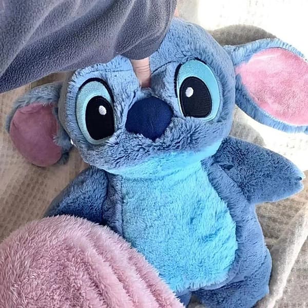 Stitch Animation Vinter Extra stor plysch termosflaska Hand C