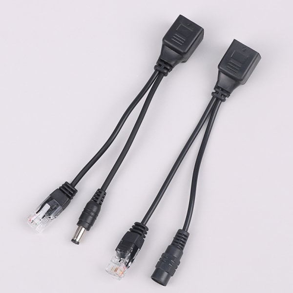 1Par POE-kabel Passiv Power Over Ethernet-adapterkabel POE S Black