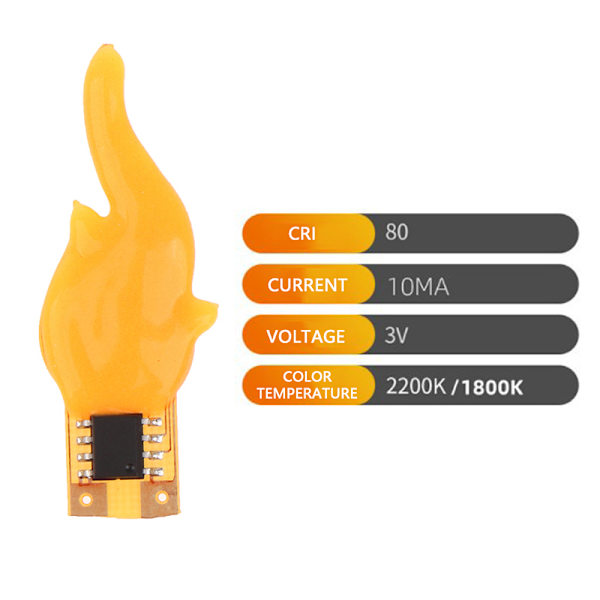 3v Led Cob Flash-ljus Edison Flexible Filament 2200K Diode L