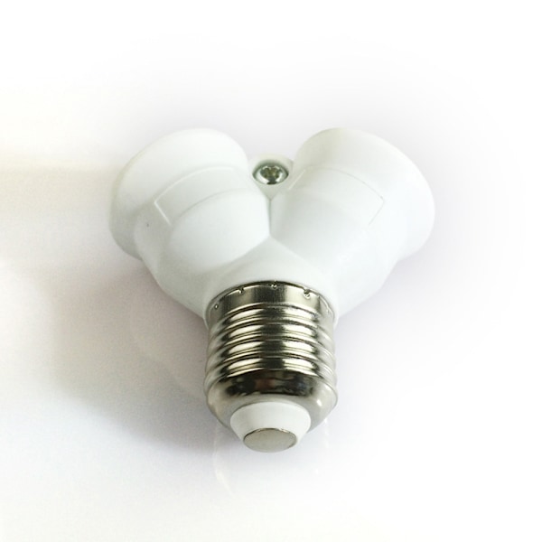 Skruv E27 LED-basljuslampa Glödlampssockel E27 till 2-E27 Splitter
