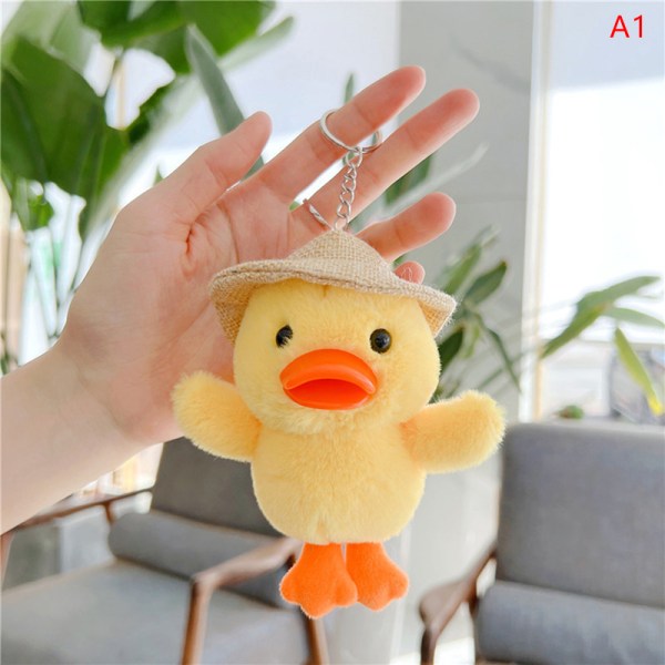 Duck Chicken Kawaii Plushie Nyckelring Berlocker för ryggsäckar Mjuk A1