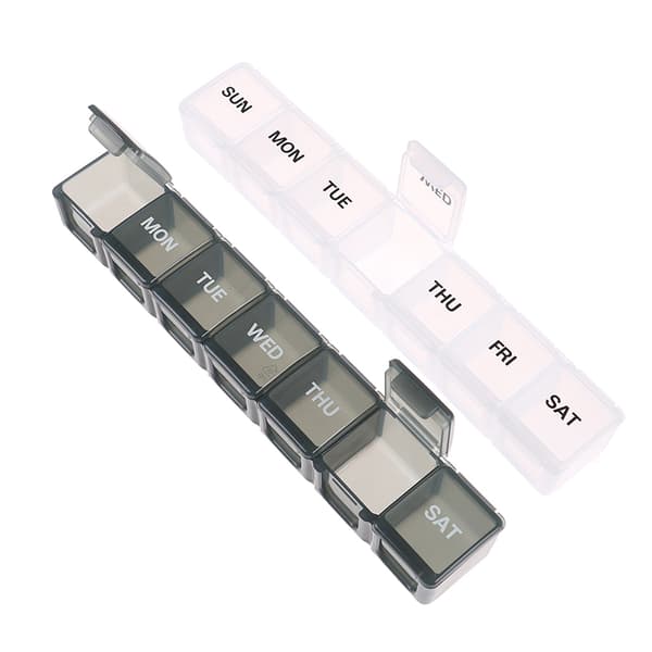 Weekly Pill Organizer Daily Cases XL Box Storage Vitamins 7 Day White