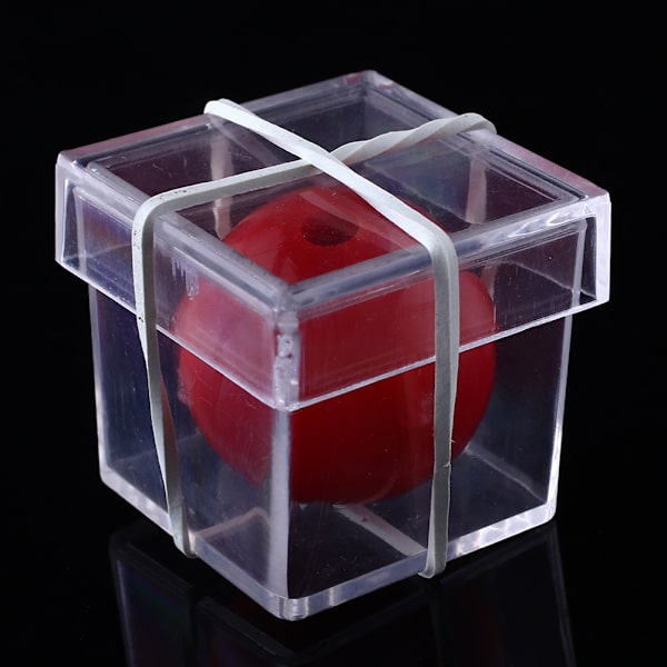 1 st Clear Ball Through Box Rolig magic trollkarl Trick Conjuri
