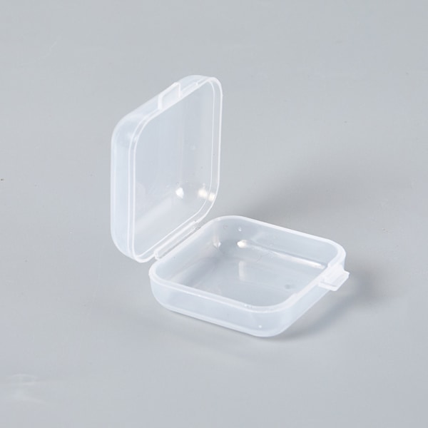 10 st Mini plast förvaringslåda Transparent smycken case