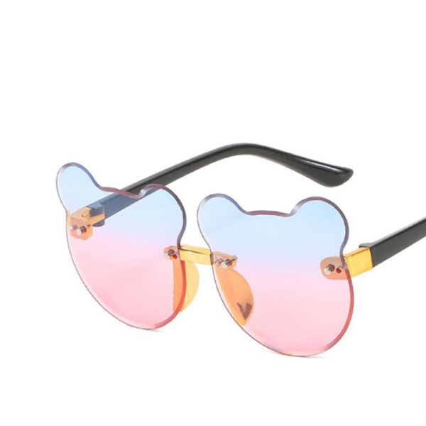 Cartoon Bear Båglösa solglasögon UV400 Retro Glasögon Ultraviole B