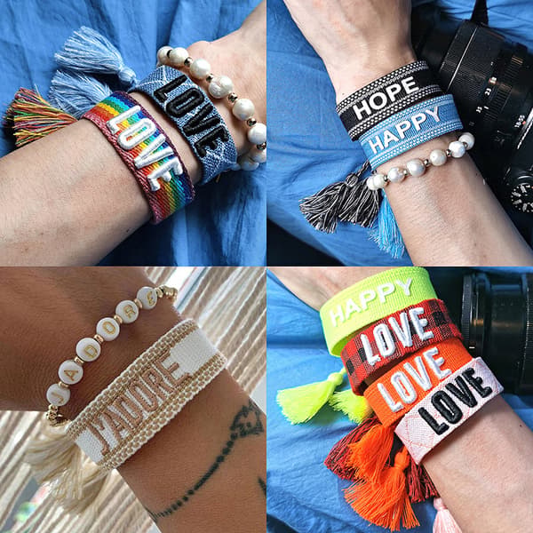 Mode handvävt armband minimalistisk bohemisk etnisk stil Låt A3