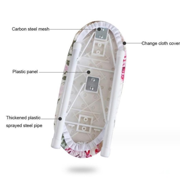 Bärbar mini-strykbrädeställning för kläder 6