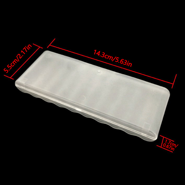 10 Fack Transparent Vit Plast Batteri Förvaringslåda Hård Forts