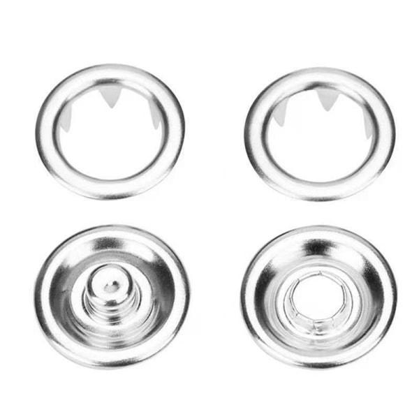 Set Snap Fasteners Kit Tool Metal Snap Buttons Rings med Snabb A