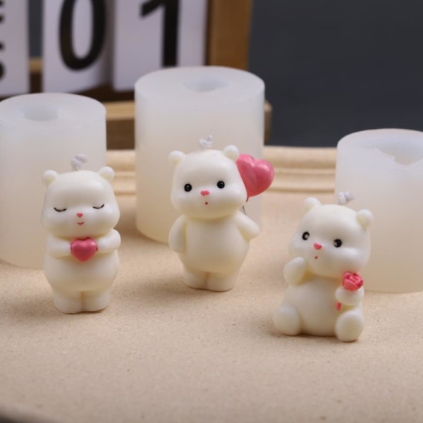 e Bear Form Mini form Candle Making Candle Aromat A