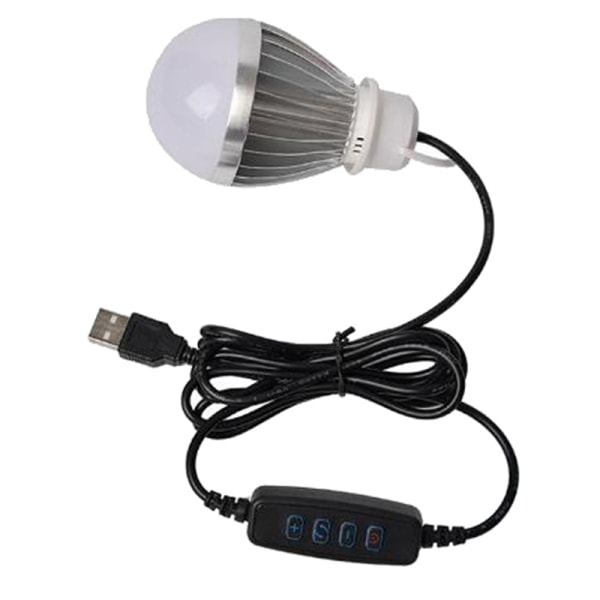LED-dimmer USB -port Power med PÅ O White