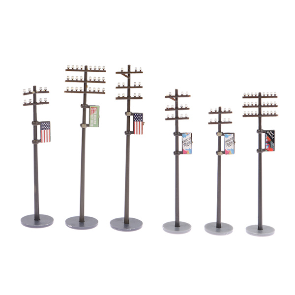 1:42/1:87/1:100 Electric Line Pole Model for Train Microlandsca A1