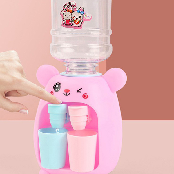 Mini vattenautomat för barn Leksak Vatten Juice Drinking Foun Pink