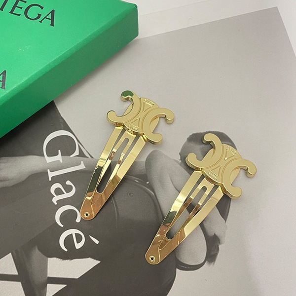 Ins Style Side Clip Vintage Mode Håraccessoarer Geometrisk Gold