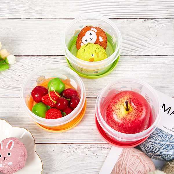 250/500 ml e Cartoon Lunchbox Barnbehållare Bärbar Bento St Red 250ML(Low Style)