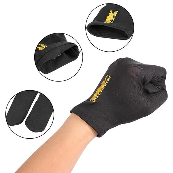 Biljardhandske Finger Pool Players Handskar Broderade Slip-pro Big Red