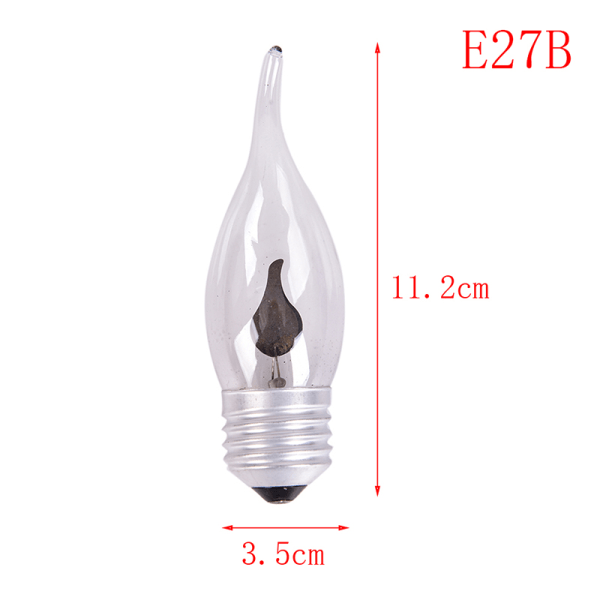 E27 E14 LED-brinnande ljus eldeffekt dekorativ låga F E2 B