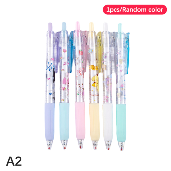 1/6st Gel Penna Anime Students Brevpapper 0,5MM Gel Pen Kvalitet A2