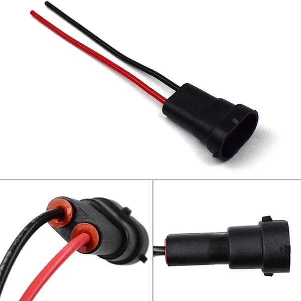 Vattentät H11 H9 H8 880 H16JP Plug Wire Base Bulb Sockel Kabel