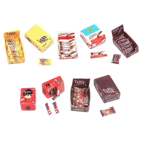 1Set 1:12 Dockhus Miniatyrchokladkaffe m/förpackningslåda Sn D