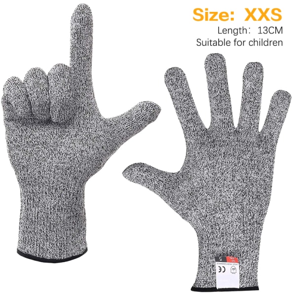 HPPE Level 5 Safety Anti Gloves Höghållfast industrikök XXS