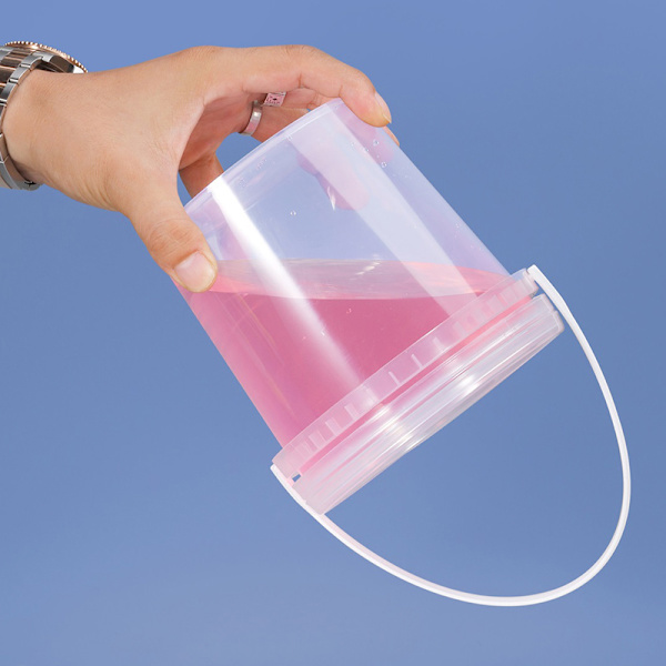 150ML-1500ML plasthinkar + lock - Tom vit med handtag - 500ML