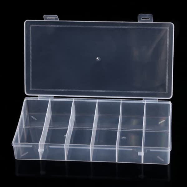 Transparent fruktgaffel förvaringslåda Plast case Adjusta