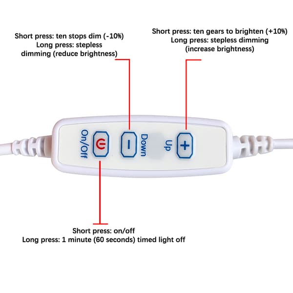 DC 5V dimbara LED-chips SMD LED-lampa DIY Light Justerbar LED A25