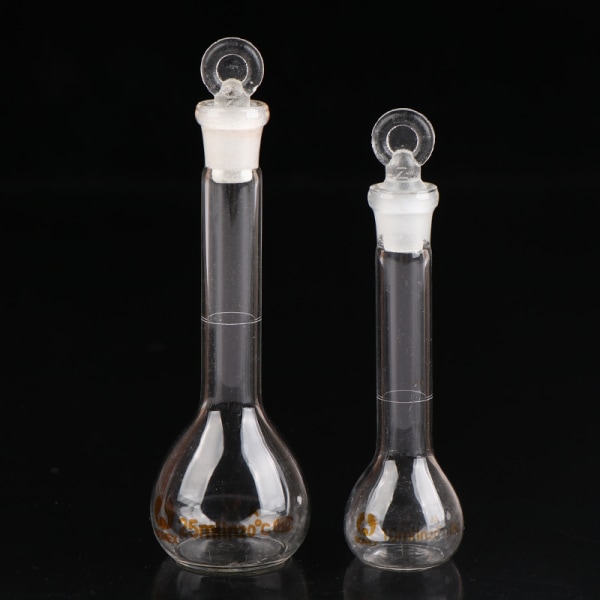 10/25 ml genomskinligt glas volymflaska glas med stopp 10ML