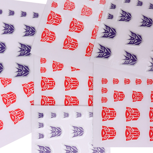 Transformation Toys Stickers Anime Decepticons Autobots G1 Symb Red