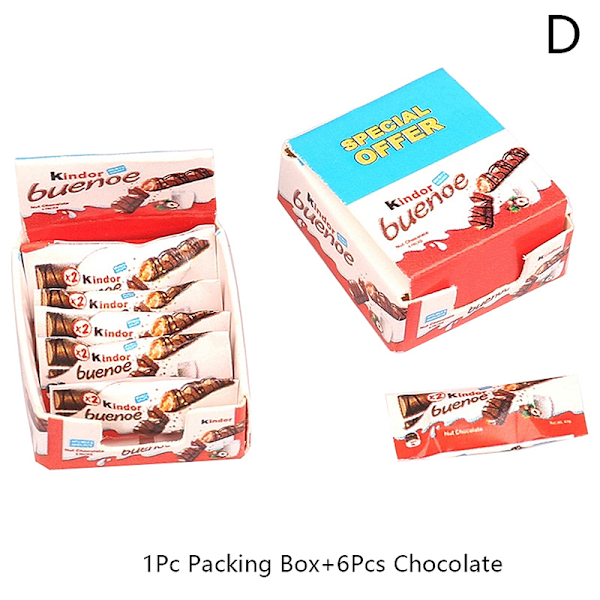 1Set 1:12 Dockhus Miniatyrchokladkaffe m/förpackningslåda Sn D