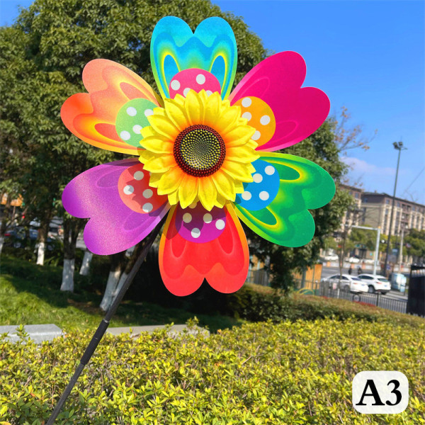 1st Solros/fjärils väderkvarn Pinwheel Färgglada paljetter Vind A3
