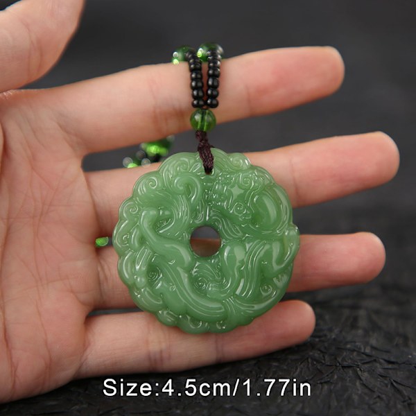 Mode hänge Halsband Flerfärgad amulett Kvinnor Mans Lucky J Light green