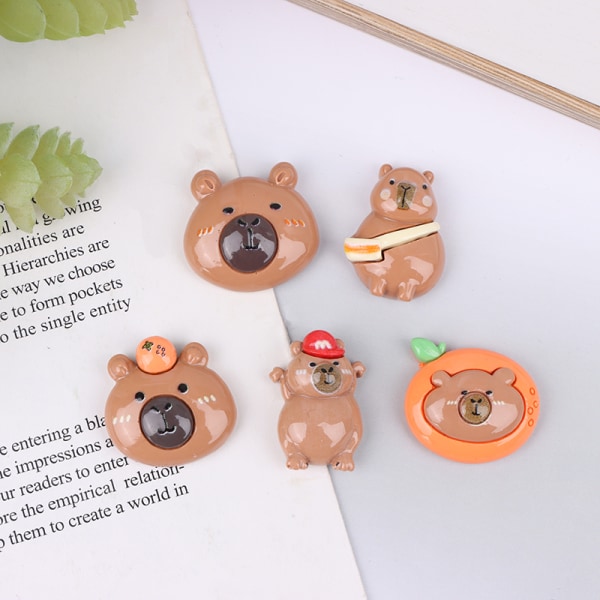 5 st tecknade capybara dekorationer för phone case Patch hår Cli