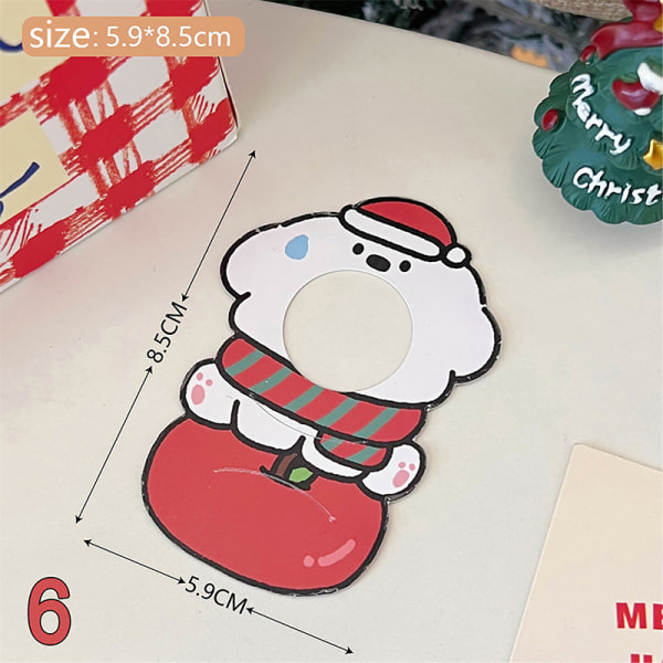 10st julgodisförpackningskort Älg Tecknad Lollipop Hållare 6
