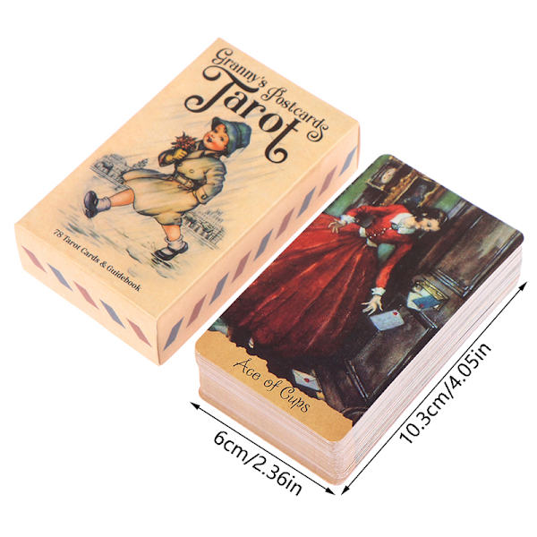 1Set Granny's Postcards Tarot English Version Guide Fortune Tel