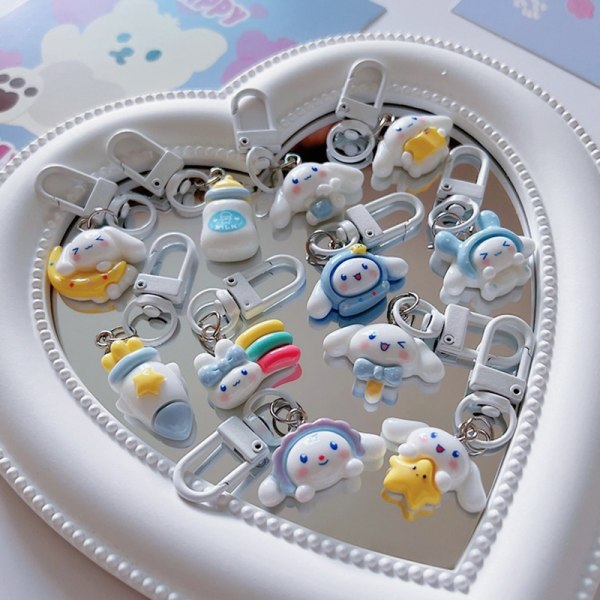 Kawaii Cartoon Cinnamoroll Keychain Lovely Anime Keyring Girl e A9